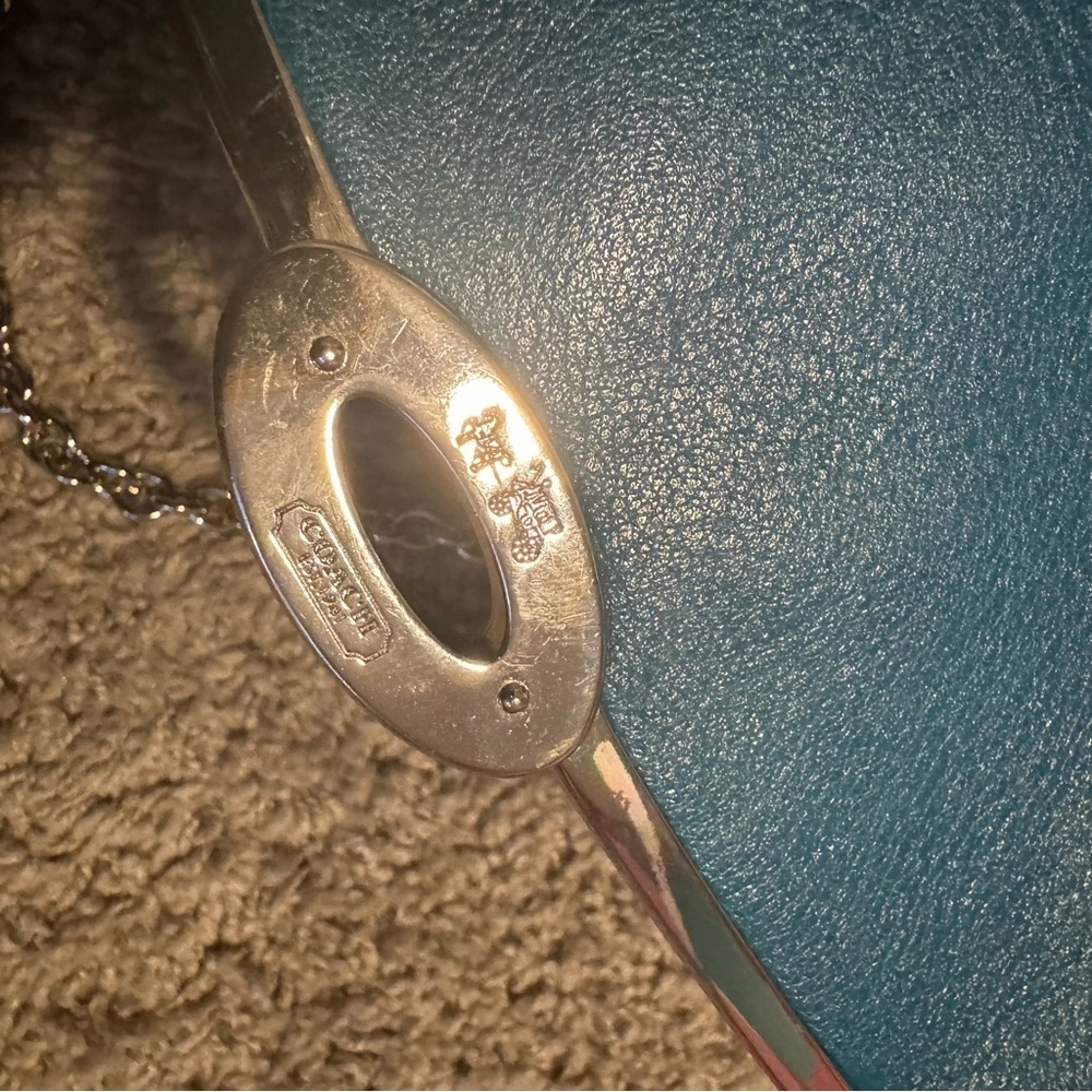 Coach Madison Teal Leather Crossbody or Shoulder Bag with Chain Strap | GUC - Picture 10 of 15
